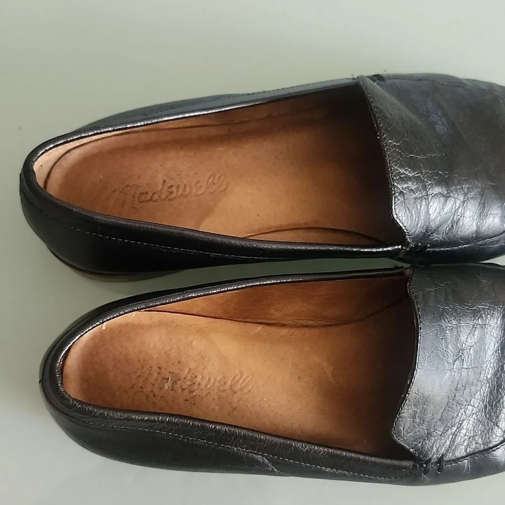Madewell The Frances Preppy Dark Academia Leather Loafers Size 7.5